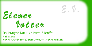 elemer volter business card